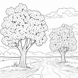 cherry blossom trees in full bloom