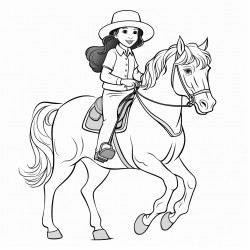 a girl riding a horse