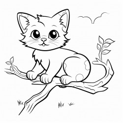 cat sitting on a tree