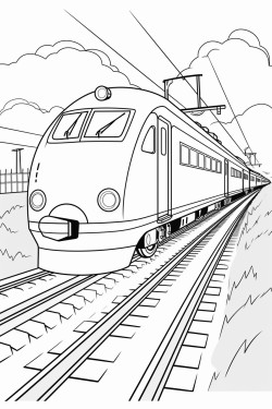 train on track with signals