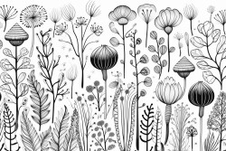 botanical pattern word johanna in front