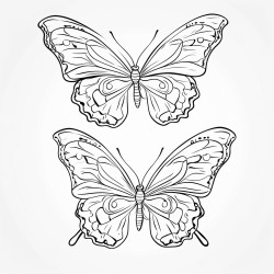 colouring book for kidsbutterflies
