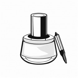 beauty product nail polish bold and easy white background