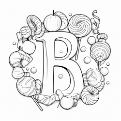 the first alphabet in the form of candy