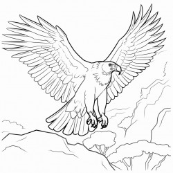 a vulture flying up high