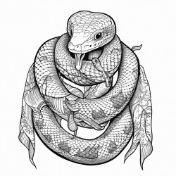 a snake wearing a scarf