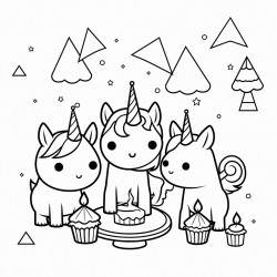 licorns at a birthday party