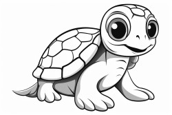 a baby sea turtle crawling out of its egg