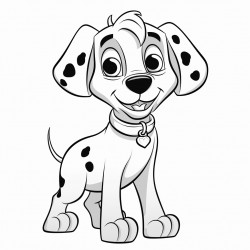 cartoon happy dalmatian puppy