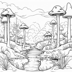 a magical forest landscape