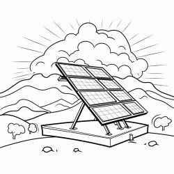 solar panel being hit by the sun