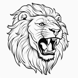 lion snarling