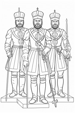 united kingdom kings guards in changing ceremony
