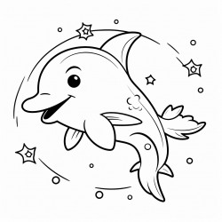 dolphin in space