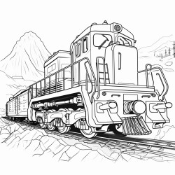 big excavator on the train
