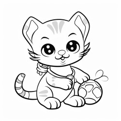 cat playing with a toy