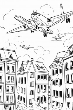 german planes drop leaflets on hamburg