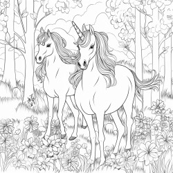 magical forest unicorns