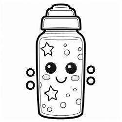cozy themed water bottle