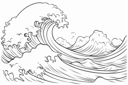 mer avec vague agite
