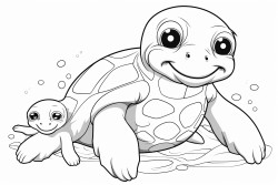 an octopus riding a sea turtle