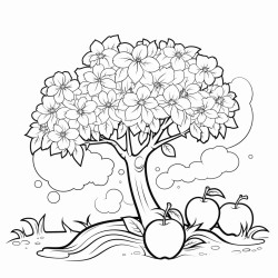 an apple in a beautiful garden