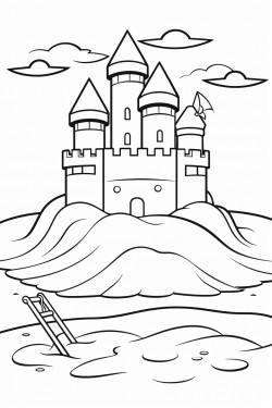 sand castles at the beach