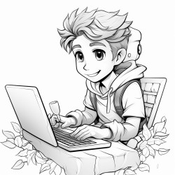laptop keyboard mouse boy