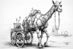 giraffe with cycle