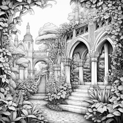 archway leading to a garden