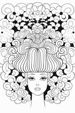 crea un mono para colorear que tenga las lneas del contorno punteadas