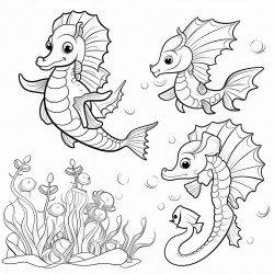 dinosaur  seahorse  butterfly  dolphin