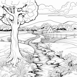 detailed countryside scenery