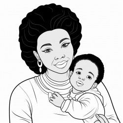 black lady and baby boy