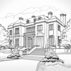 art deco style manor in thew park