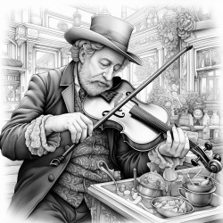 man playing the violin