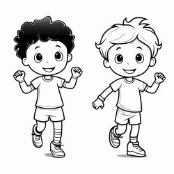 children exercising