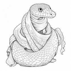 a snake wearing a scarf