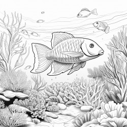 coral reef with fish