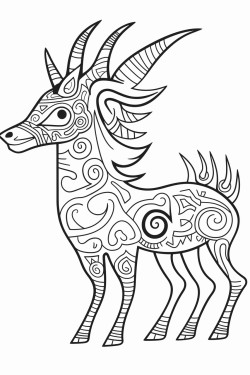 alebrije que combine un ciervo un agila un dragon y corales marinos