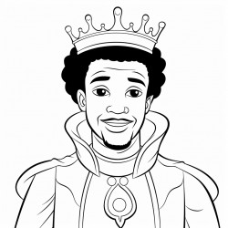 african american king or prince  in a fairytail