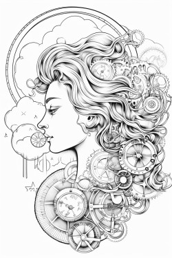 moon with gears