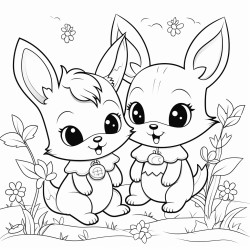 fox and rabbit