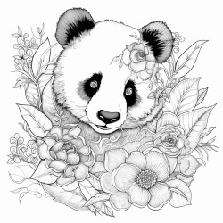 le panda mange des feuilles