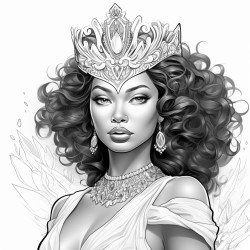 picture of strong black woman with a crown