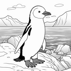 a cute icelandic adelie penguin