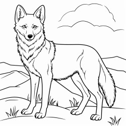 a cute icelandic coyote
