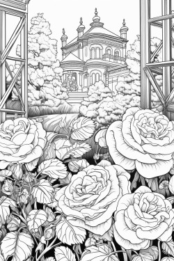roses in a victorian garden