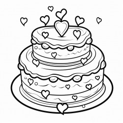 heart cake consists of two layers decorative perfect for valentines day