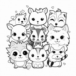 cover colouring book cute animals